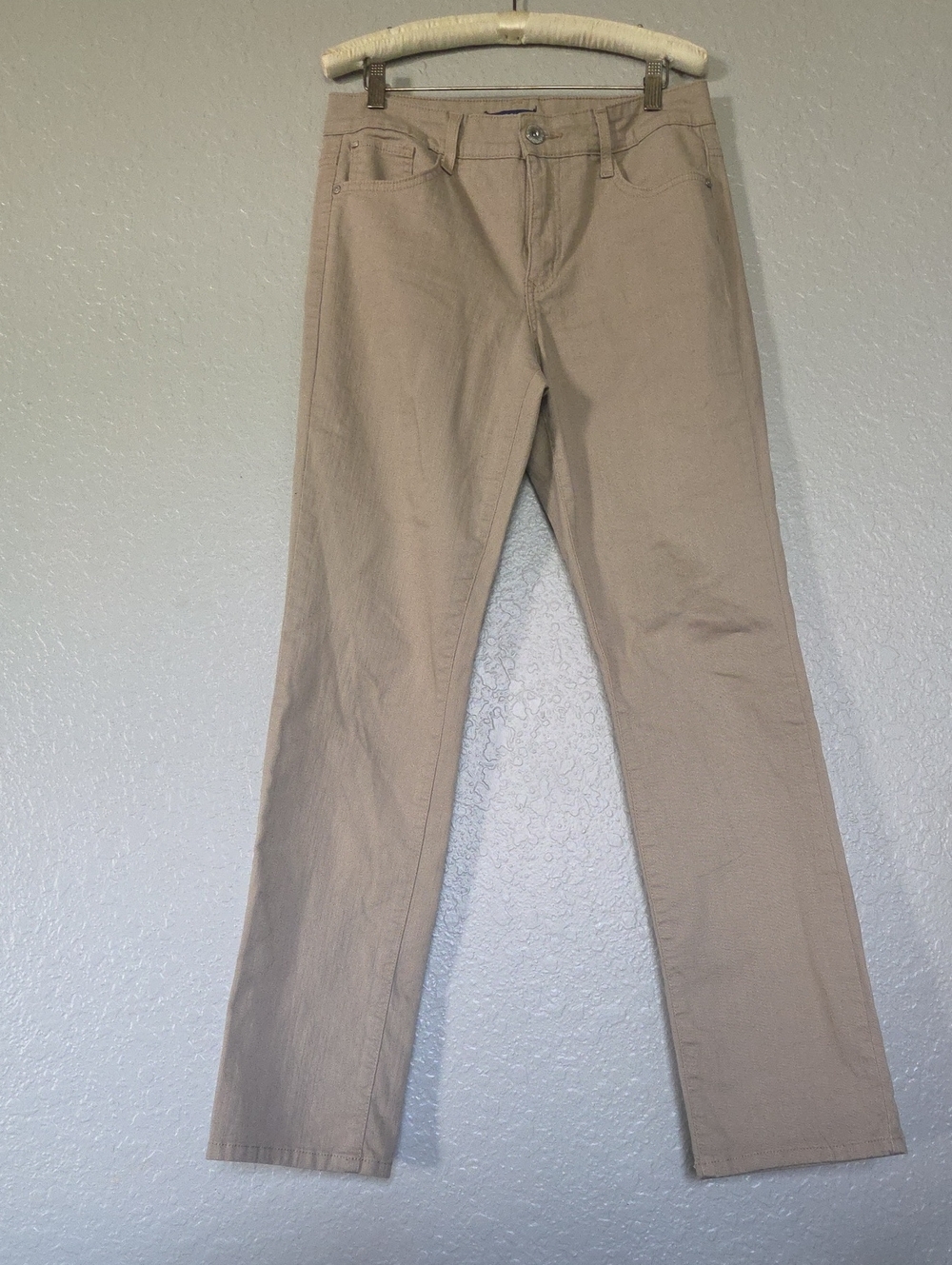 Bandolino Caroline Tan Beige Straight-Leg Jeans